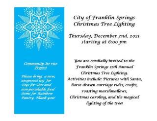 Franklin Springs Christmas Tree Lighting 