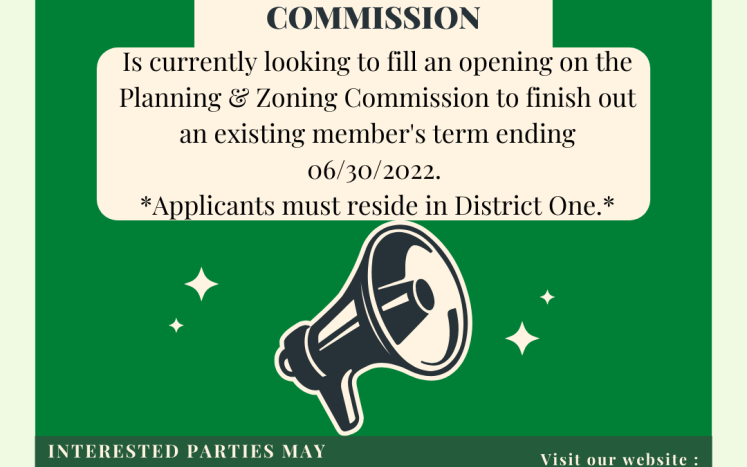 Planning & Zoning Commission Opening